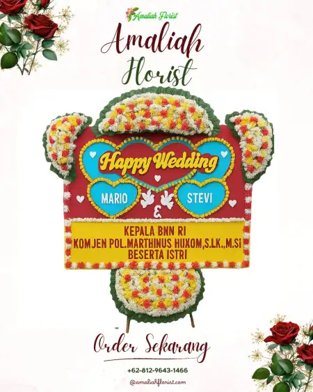 Papan Bunga Pernikahan Wusama