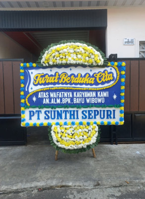 Papan Bunga Duka di Wusama
